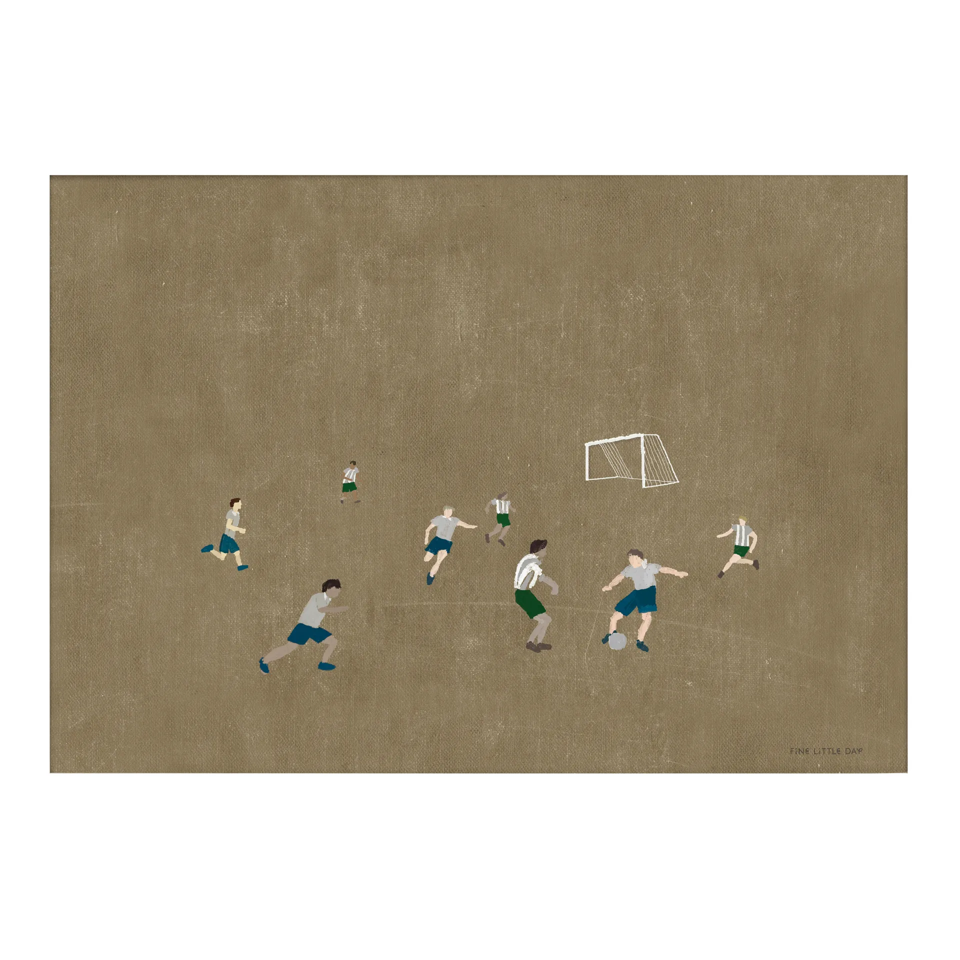Soccer ポスター 50x70 cm, brown Fine Little Day | ファインリトルデイ