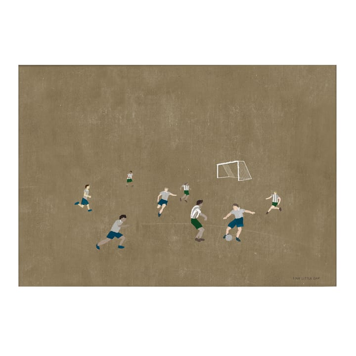 Soccer ポスター 50x70 cm - brown - Fine Little Day | ファインリトルデイ