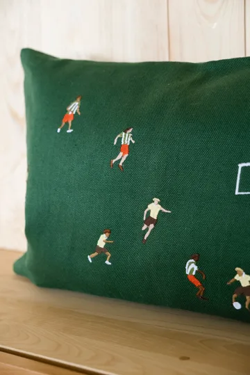 Soccer フットボール ピローケース 58x38 cm - Green - Fine Little Day | ファインリトルデイ