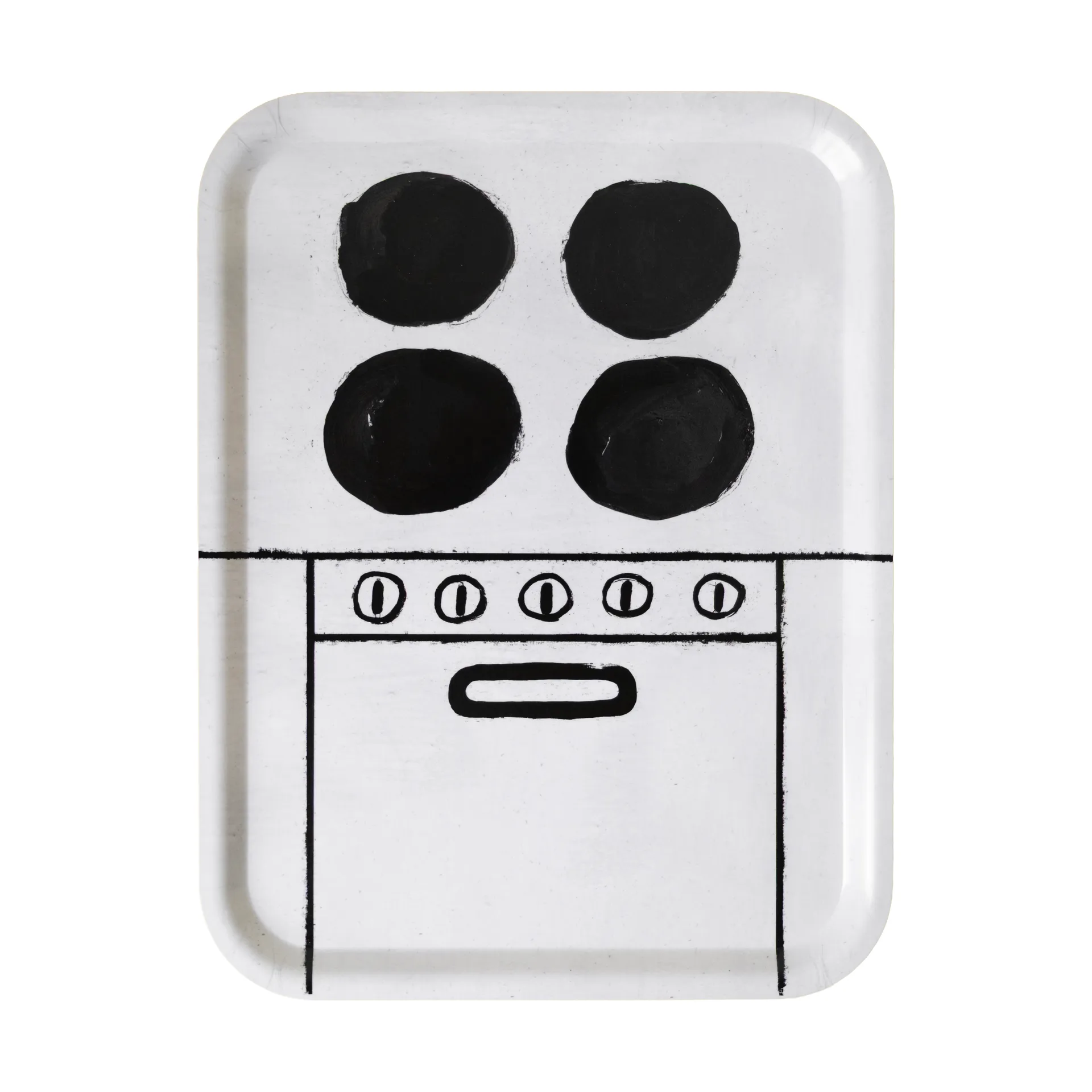 Stove トレイ 33x43 cm, Black-white Fine Little Day | ファインリトルデイ