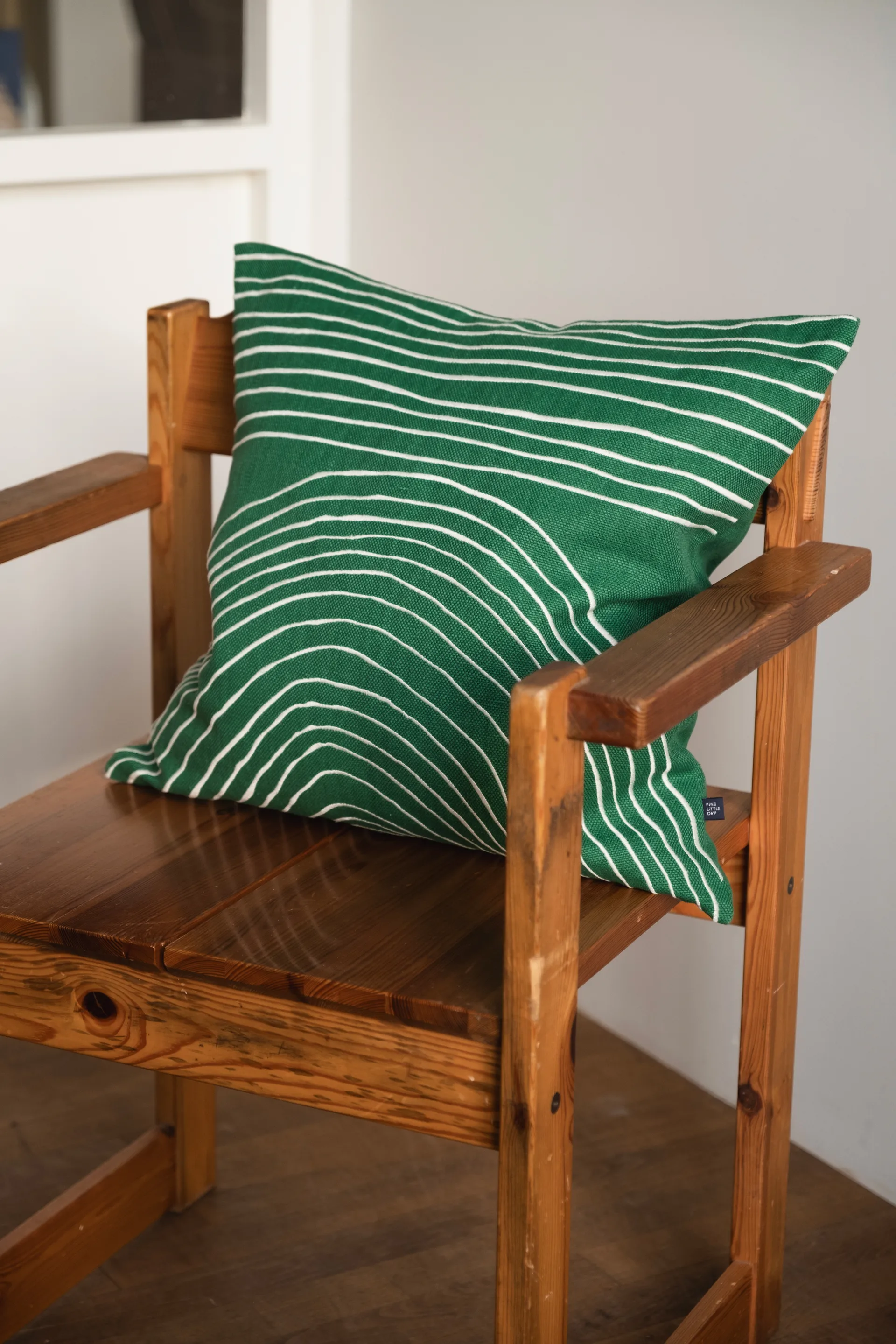 Straw クッションカバー 48x48 cm, Green Fine Little Day | ファインリトルデイ