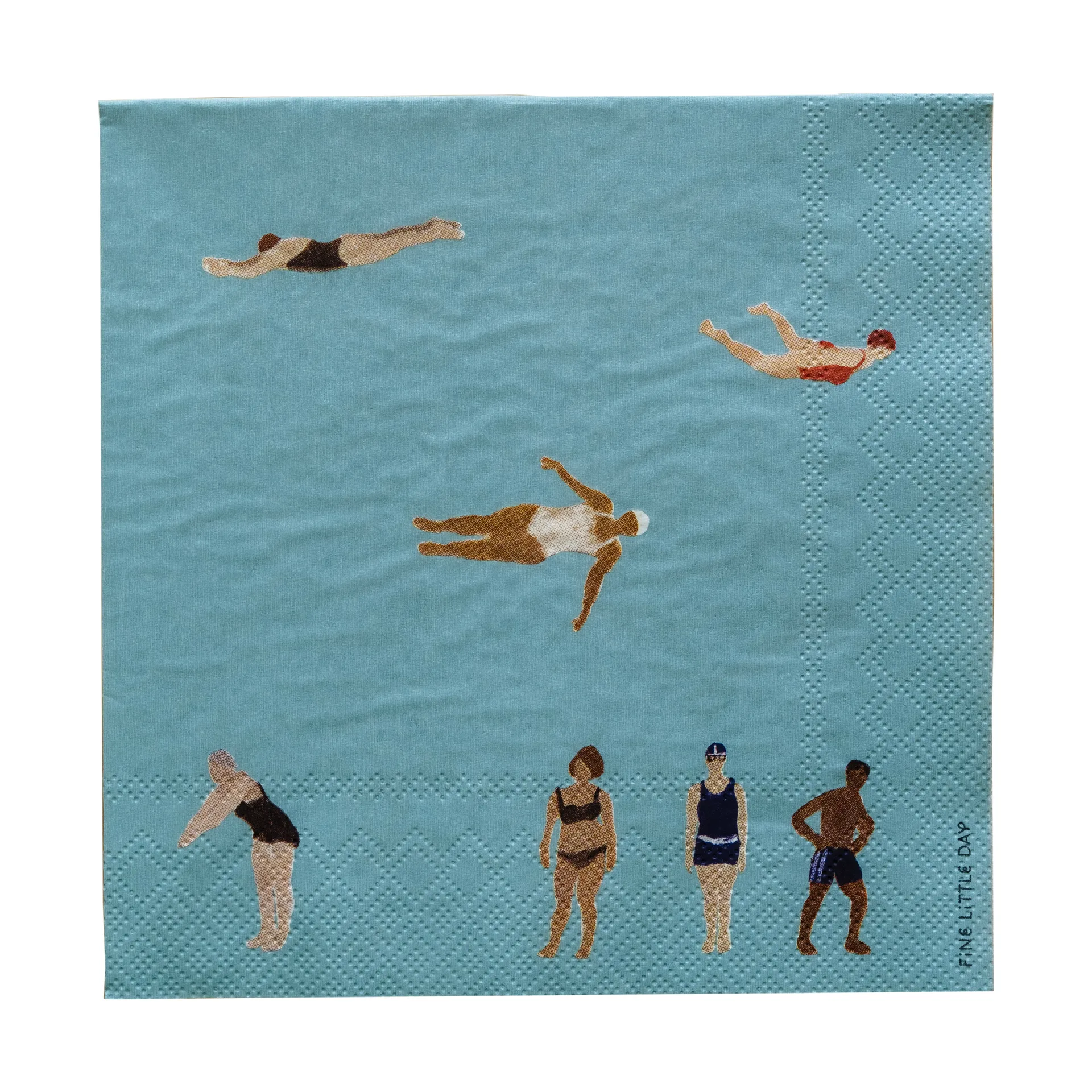 Swimmers ペーパーナプキン 33x33 cm 25枚, Multi Fine Little Day | ファインリトルデイ