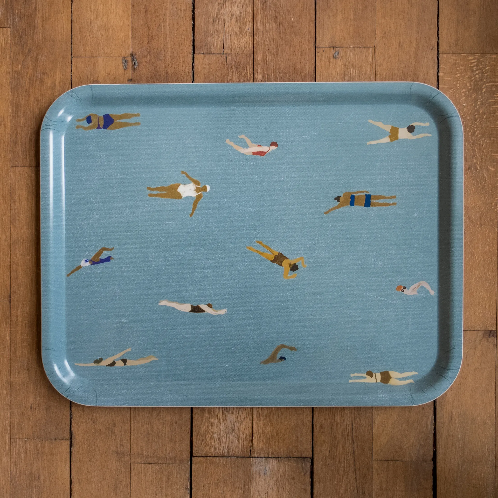 Swimmers トレイ 33x43 cm, blue Fine Little Day | ファインリトルデイ