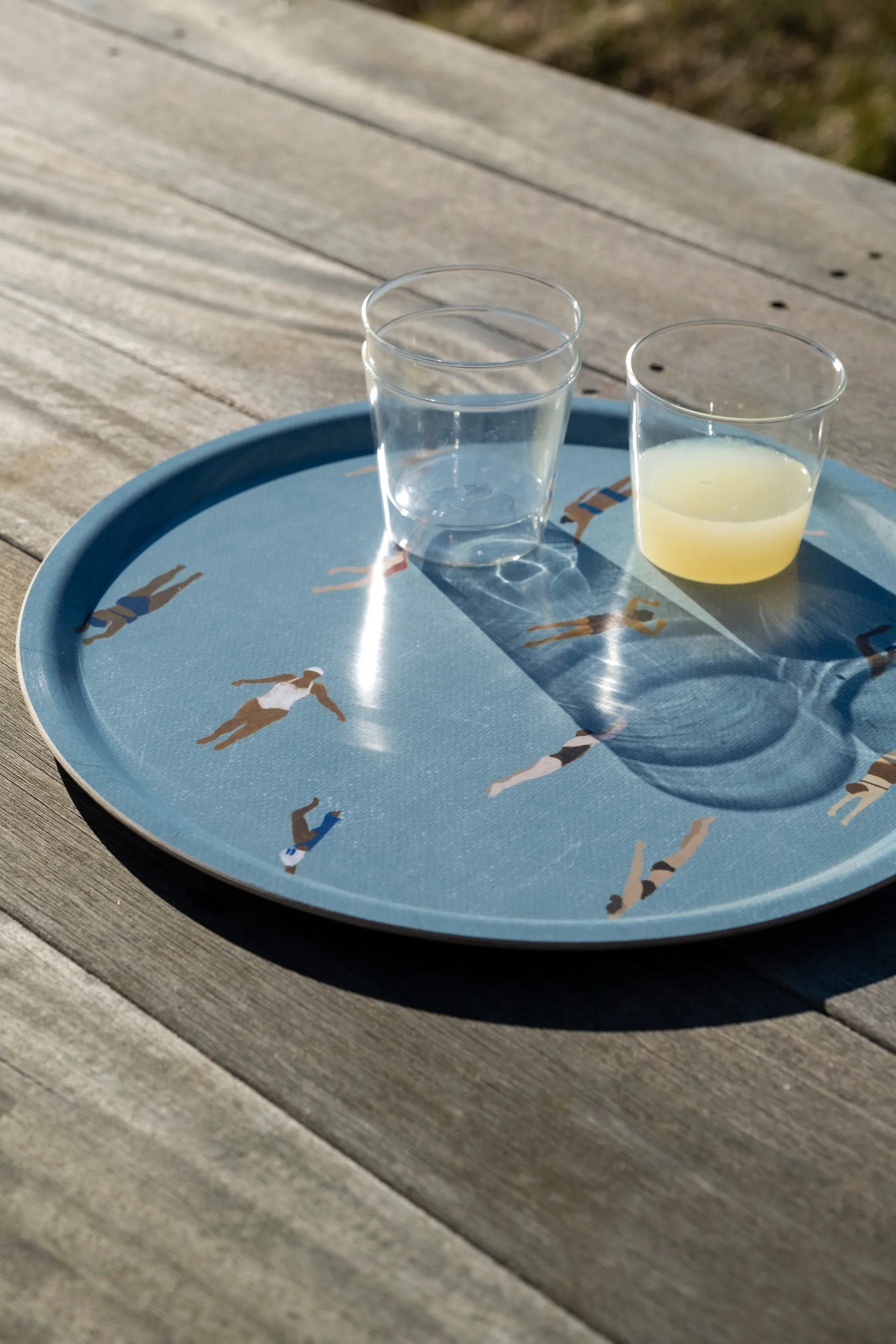 Swimmers トレイ Ø38 cm, Beige Fine Little Day | ファインリトルデイ