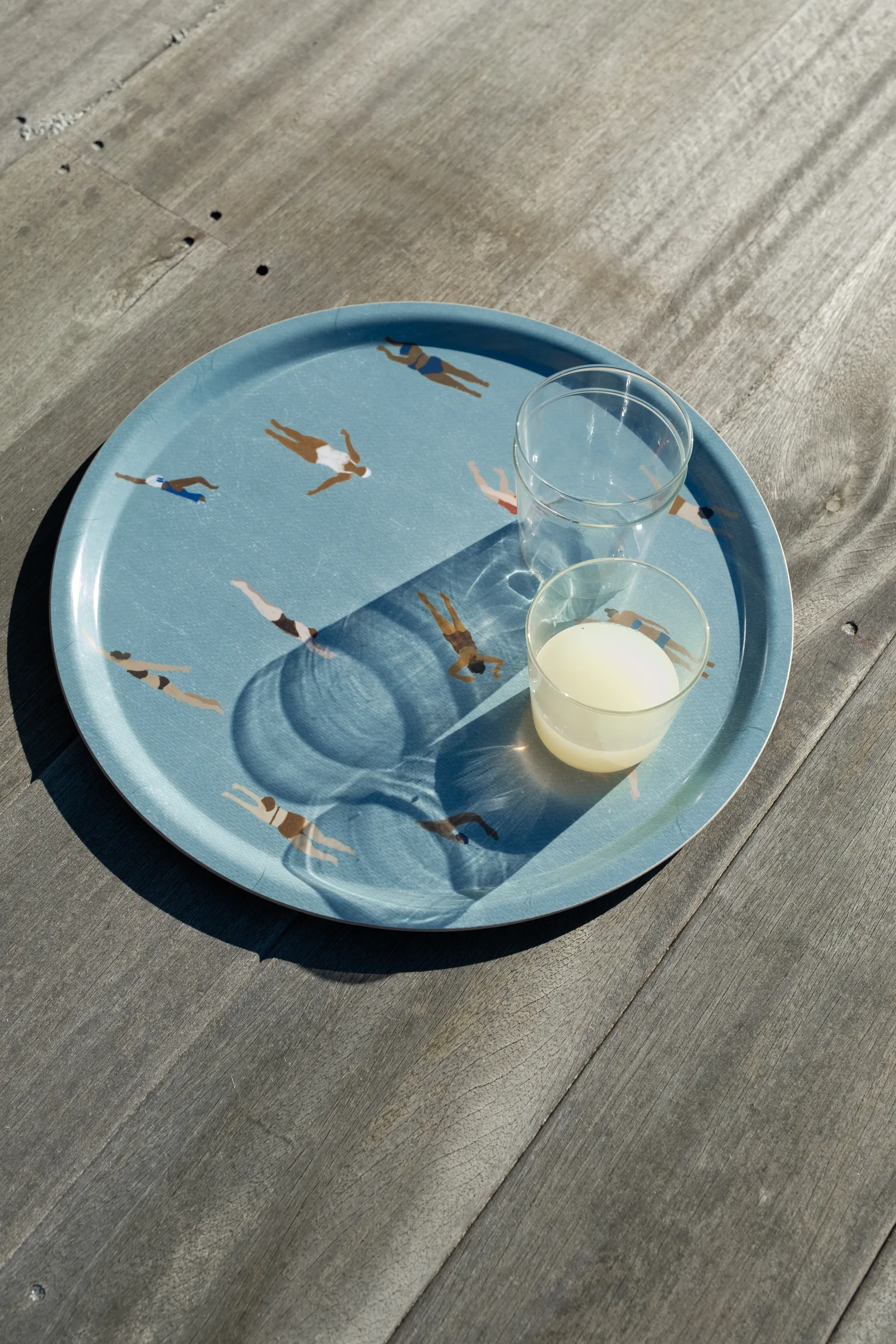 Swimmers トレイ Ø38 cm, Blue Fine Little Day | ファインリトルデイ