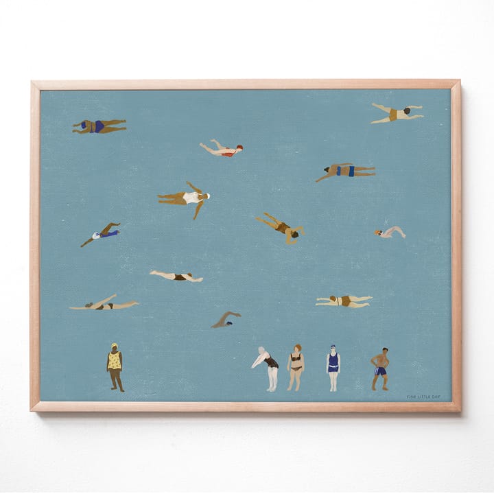 Swimmers ポスター, Blue, 40x50 cm Fine Little Day | ファインリトルデイ