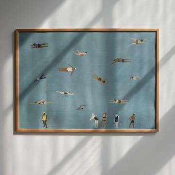 Swimmers ポスター - Blue, 50x70 cm - Fine Little Day | ファインリトルデイ