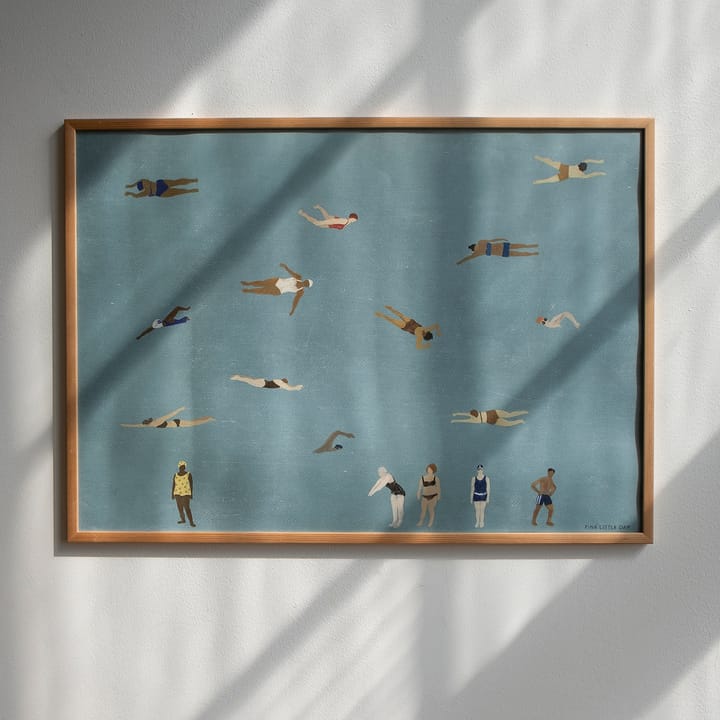 Swimmers ポスター, Blue, 50x70 cm Fine Little Day | ファインリトルデイ
