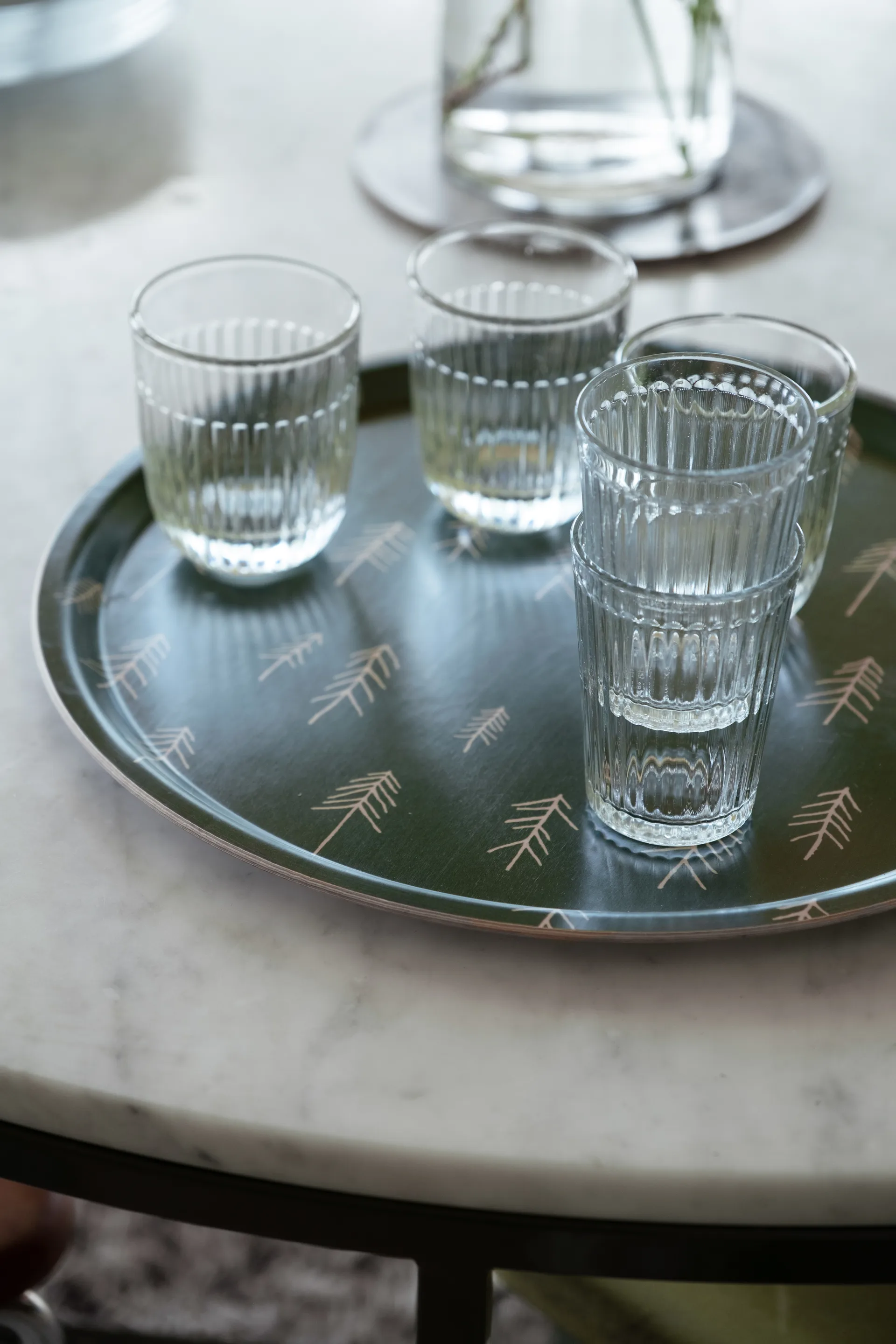 Tall トレイ Ø38 cm, Green-nude Fine Little Day | ファインリトルデイ