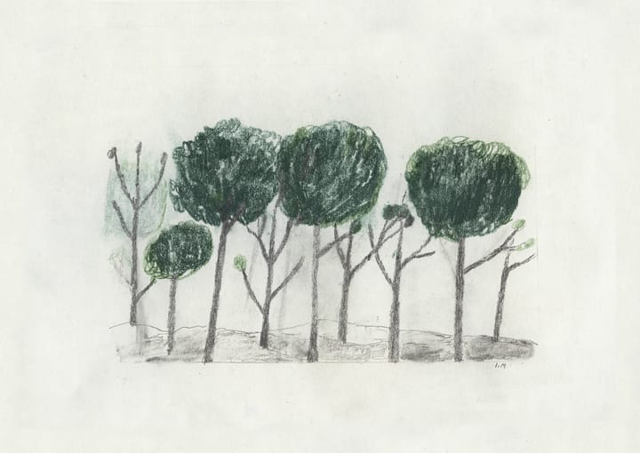 Trees ポスター 50x70 cm - Black- off white - Fine Little Day | ファインリトルデイ