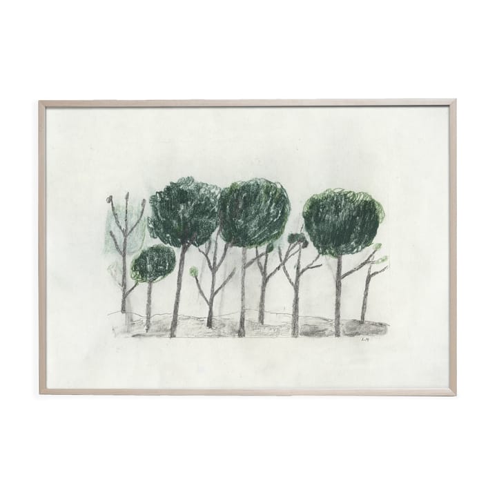 Trees ポスター 50x70 cm, Black- off white Fine Little Day | ファインリトルデイ