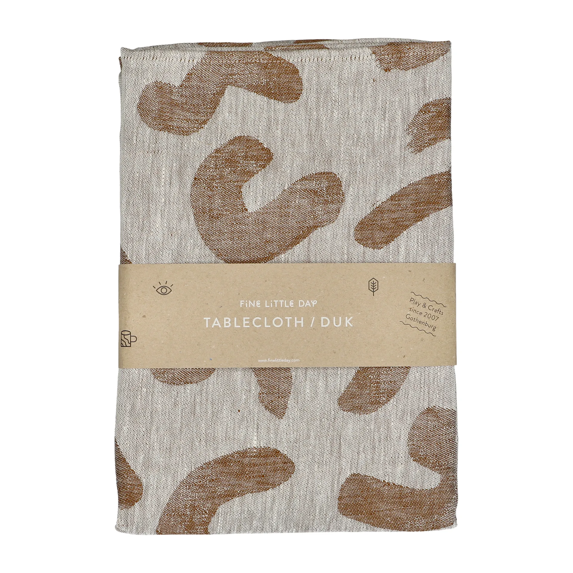 Udon テーブルクロス 147x250 cm, Brown Fine Little Day | ファインリトルデイ