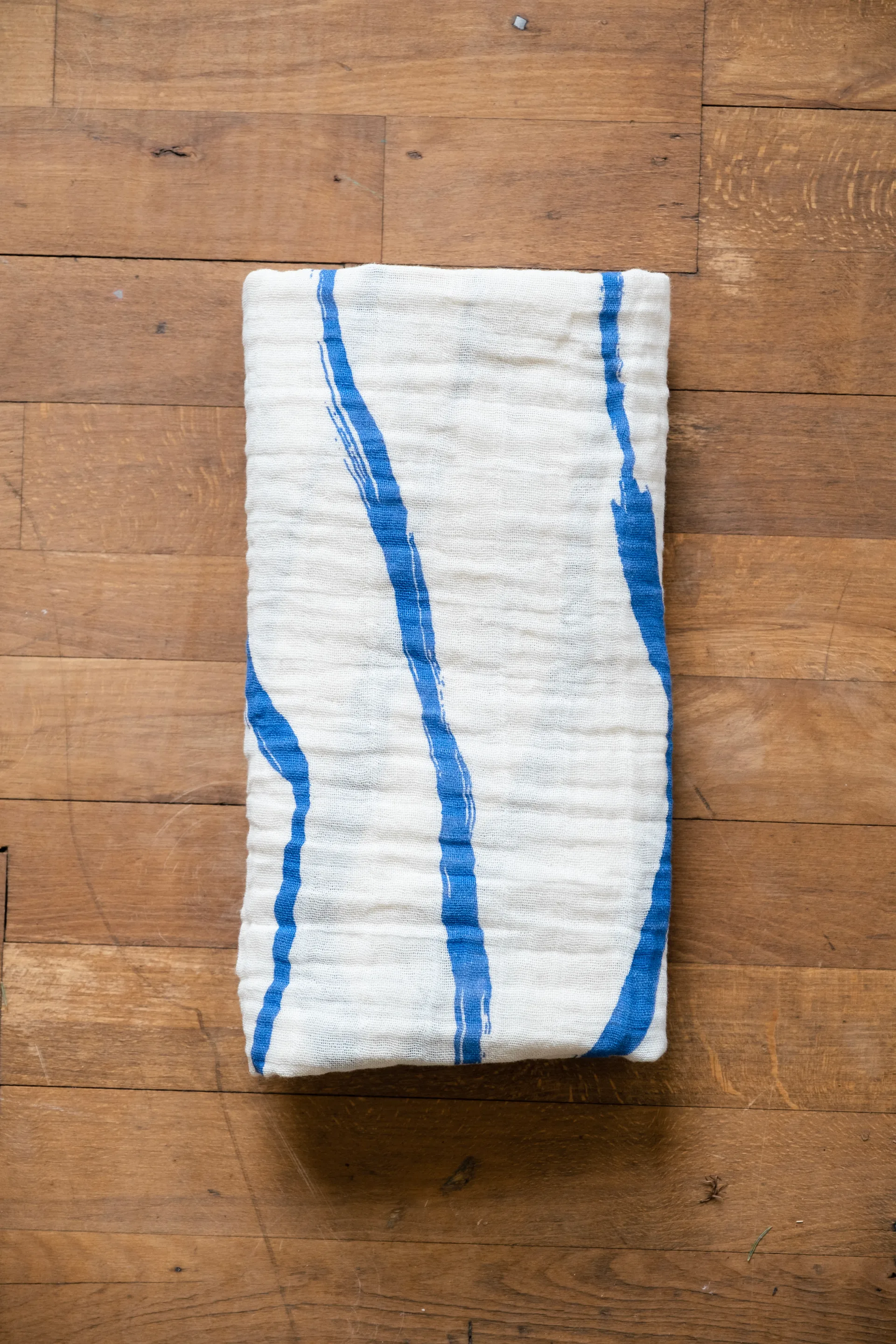 Våg muslin スロー 120x120 cm, Blue Fine Little Day | ファインリトルデイ