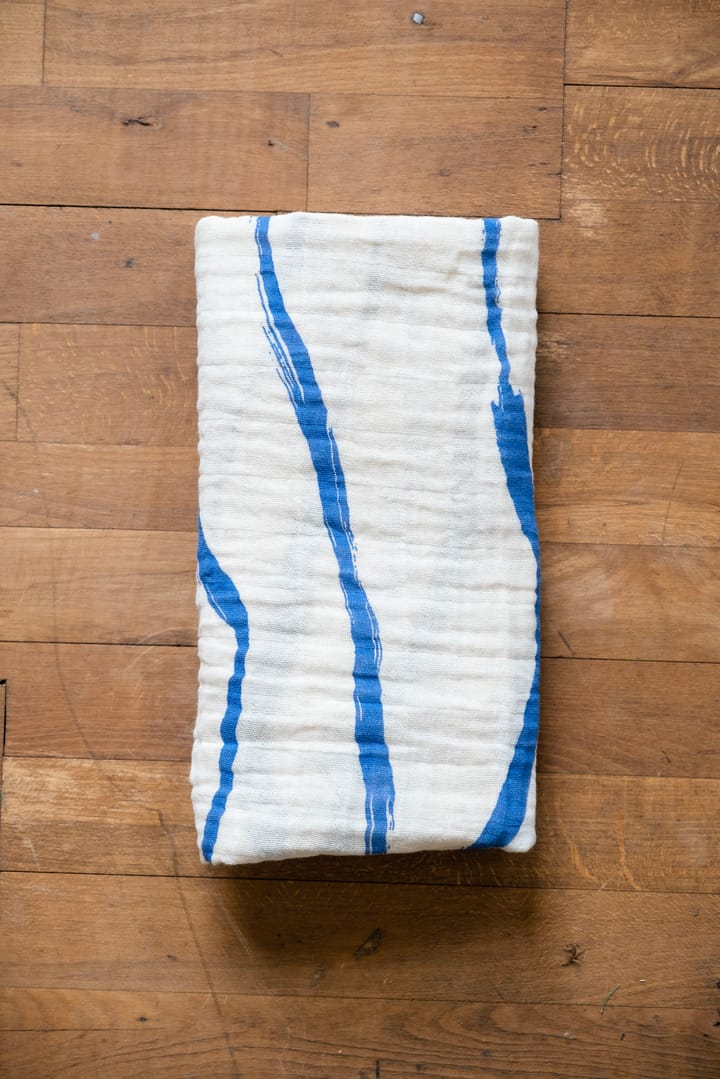 Våg muslin スロー 120x120 cm, Blue Fine Little Day | ファインリトルデイ