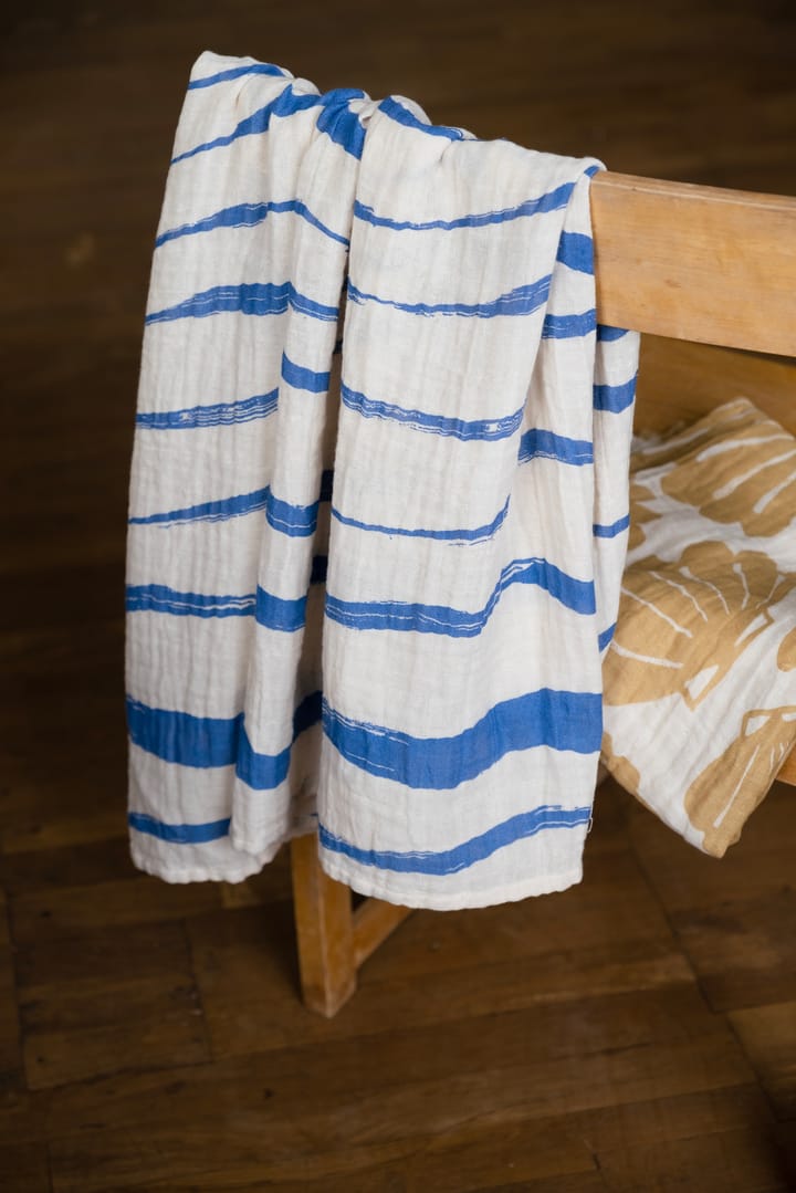 Våg muslin スロー 120x120 cm, Blue Fine Little Day | ファインリトルデイ