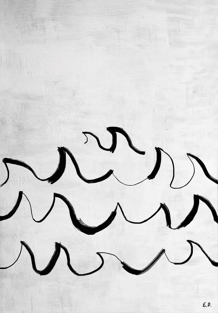 Wave ポスター 50x70 cm - Black-white - Fine Little Day | ファインリトルデイ