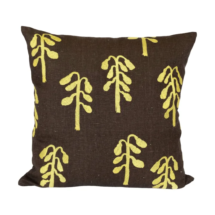 Weeping birch クッションカバー - Brown-yellow, 48x48 cm - Fine Little Day | ファインリトルデイ