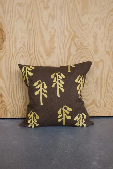 Weeping birch クッションカバー - Brown-yellow, 48x48 cm - Fine Little Day | ファインリトルデイ