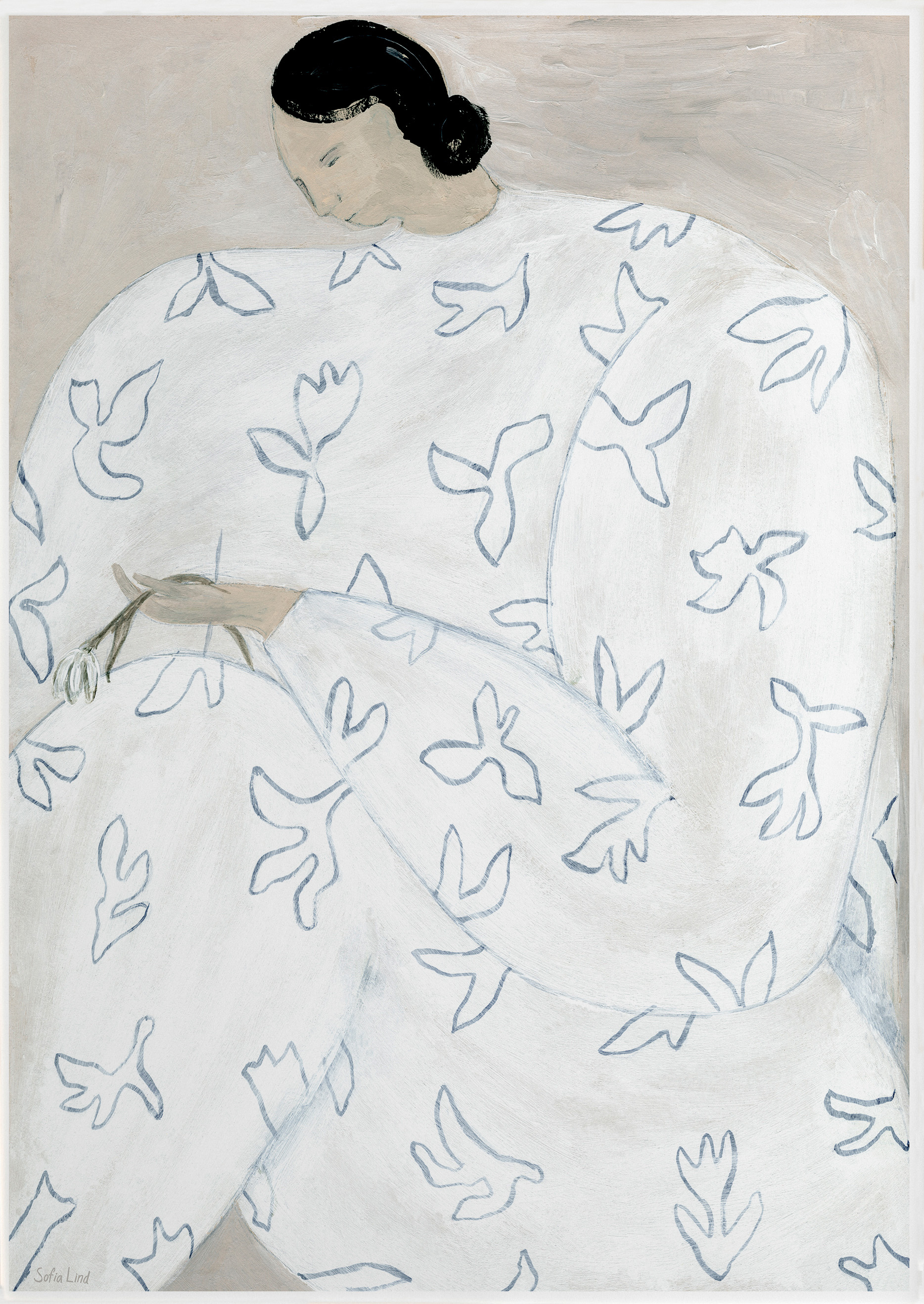 Fine Little Day WHITE FLOWER ポスター 50x70 Fine Little Day | ファインリトルデイ からのWhite flower