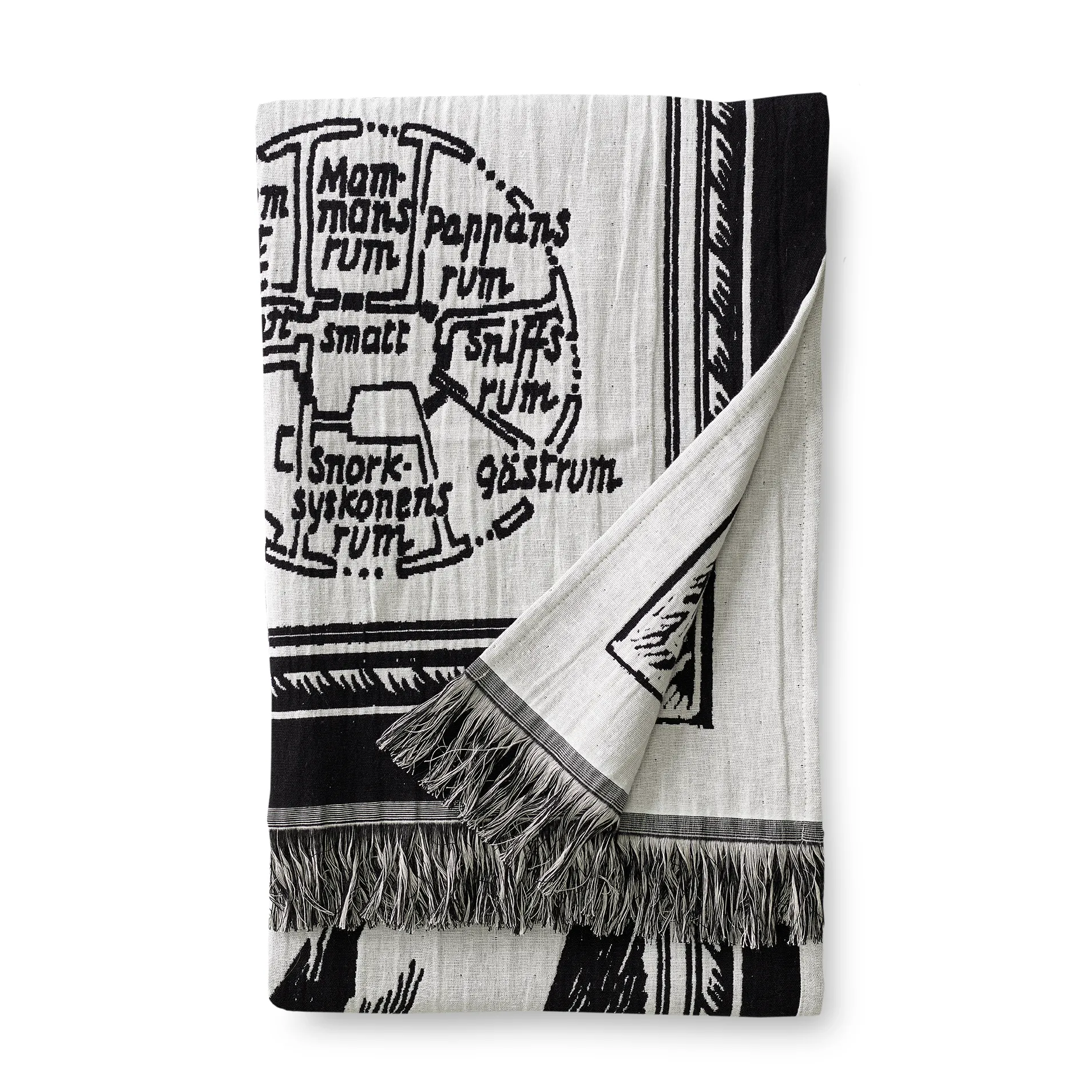 激レア！1999年フィンランド産ムーミン谷の正確な地図シリアルナンバー入り！ Finlayson | フィンレイソン からのムーミン map スロー - NordicNest.jp