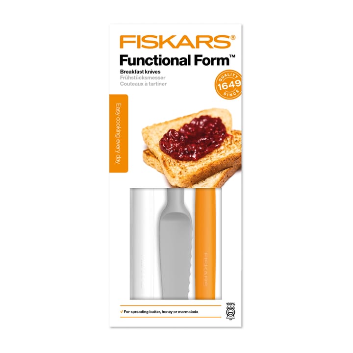 Functional Form バターナイフ 3パック, grey-orange-white Fiskars | フィスカース