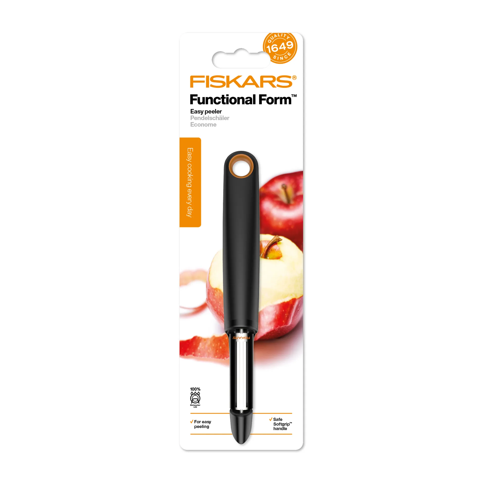 Functional Form ポテトピーラー moveable single, Black Fiskars | フィスカース