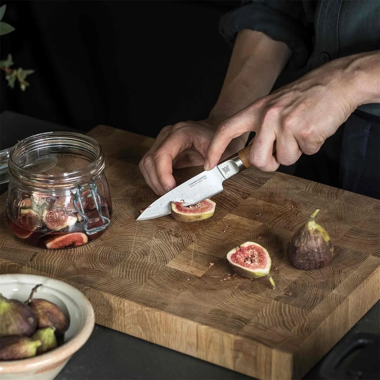 Norden シェフナイフ + 野菜用ナイフ ナイフセット 2点, Stainless steel-birch Fiskars | フィスカース