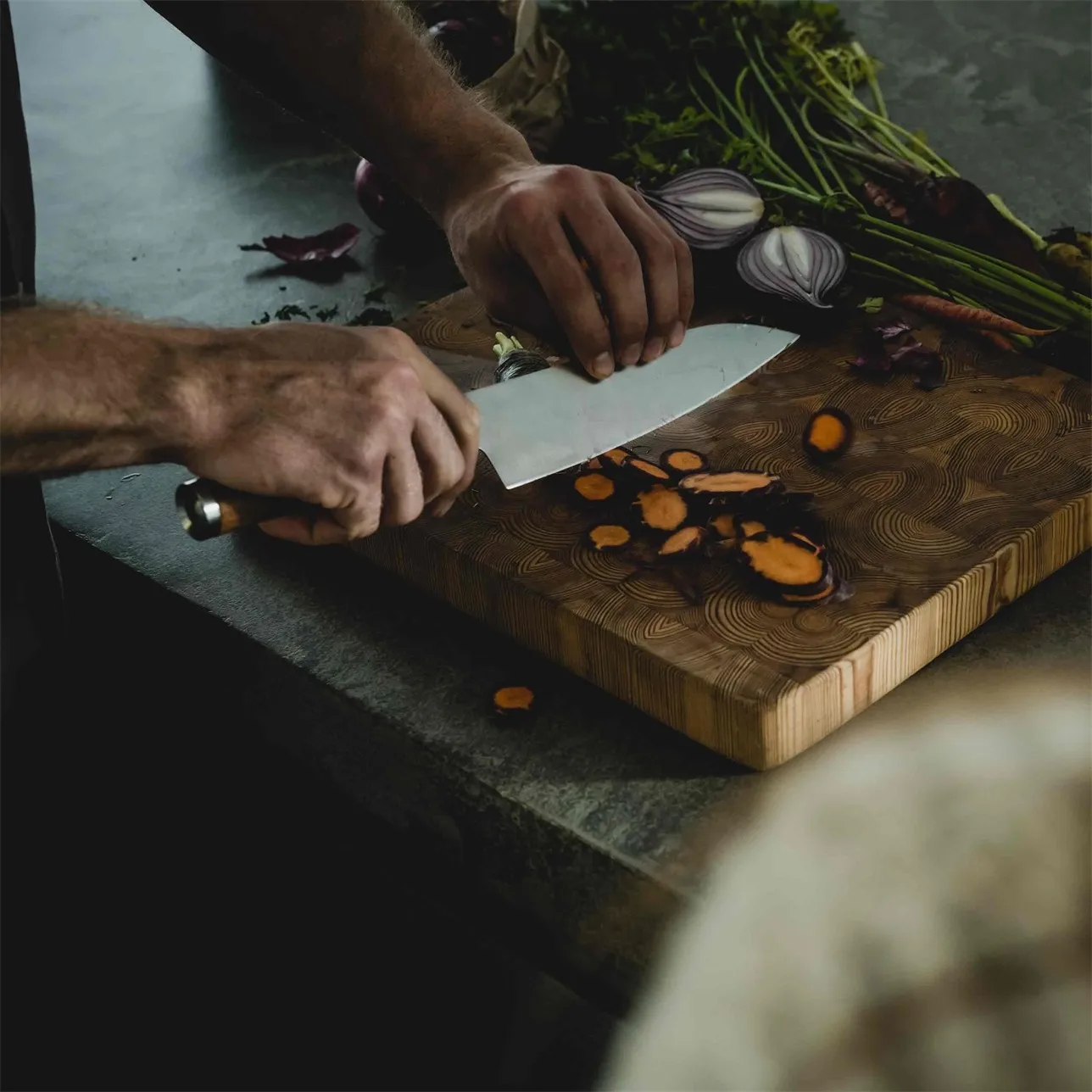 Norden シェフナイフ + 野菜用ナイフ ナイフセット 2点, Stainless steel-birch Fiskars | フィスカース