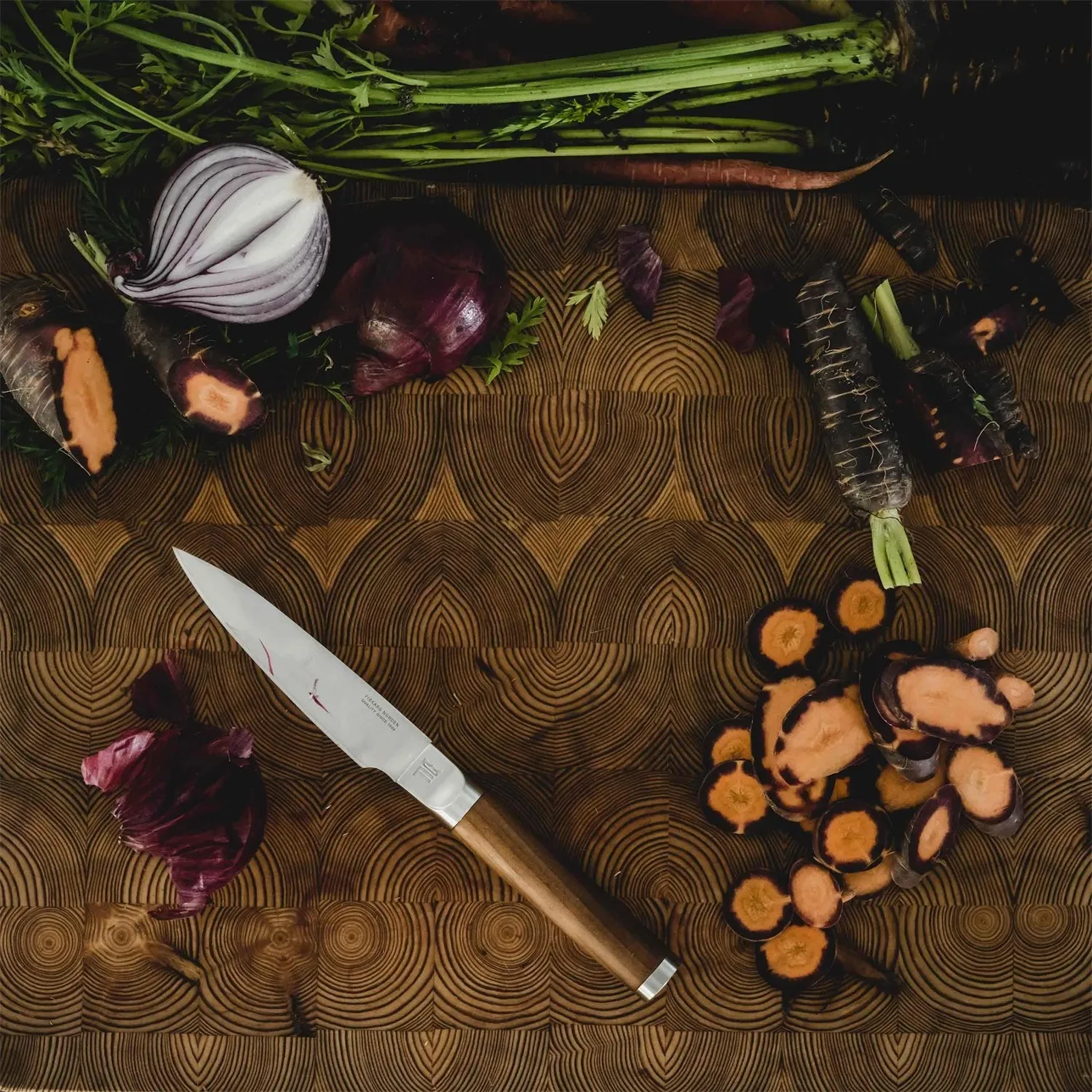 Norden シェフナイフ + 野菜用ナイフ ナイフセット 2点, Stainless steel-birch Fiskars | フィスカース