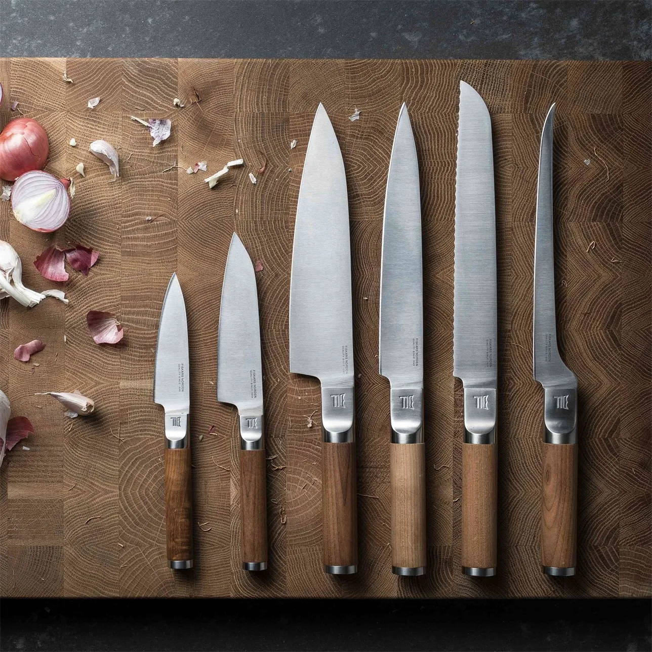 Norden シェフナイフ + 野菜用ナイフ ナイフセット 2点, Stainless steel-birch Fiskars | フィスカース