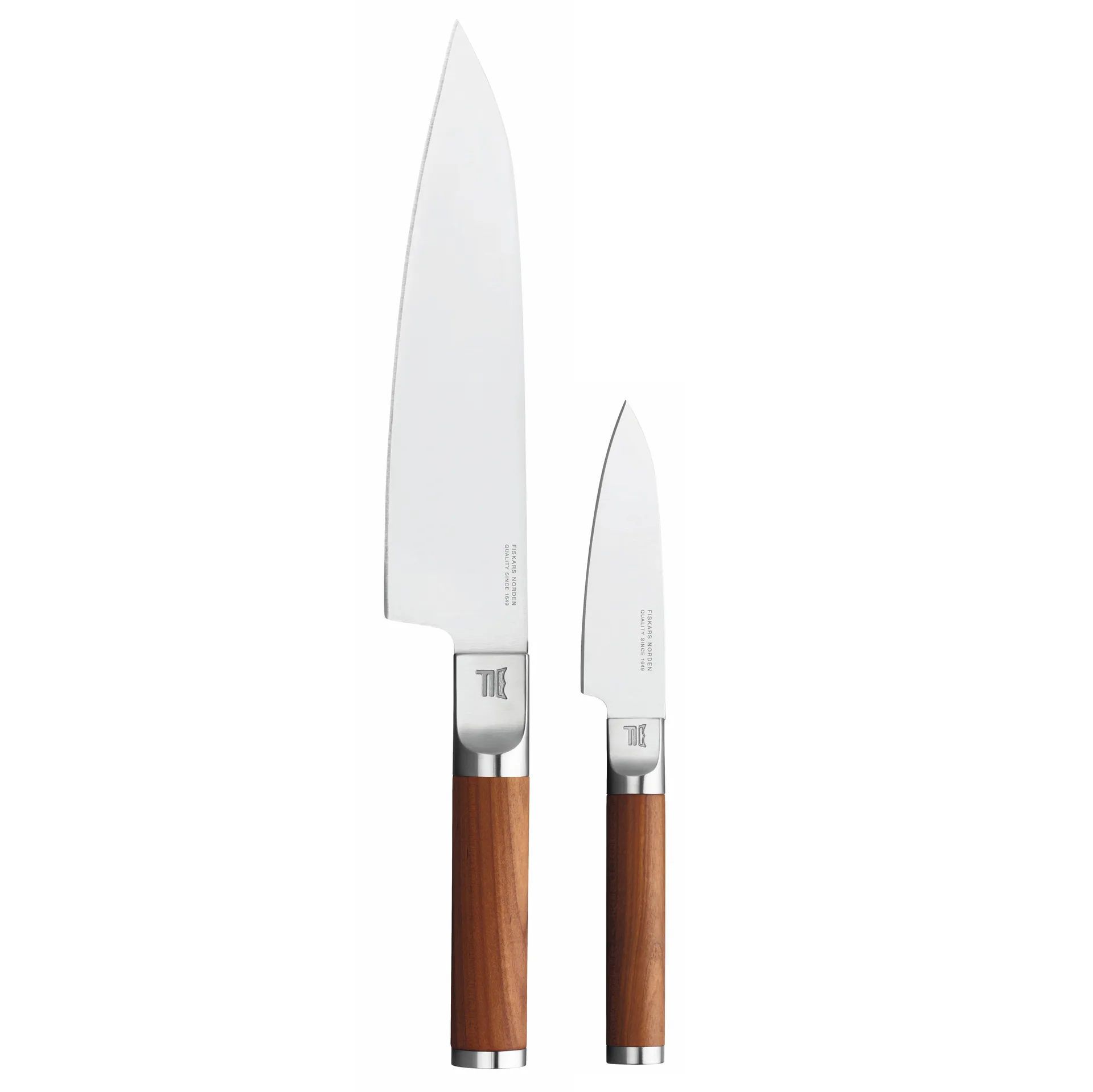 Norden シェフナイフ + 野菜用ナイフ ナイフセット 2点, Stainless steel-birch Fiskars | フィスカース