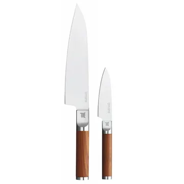 Norden シェフナイフ + 野菜用ナイフ ナイフセット 2点 - Stainless steel-birch - Fiskars | フィスカース