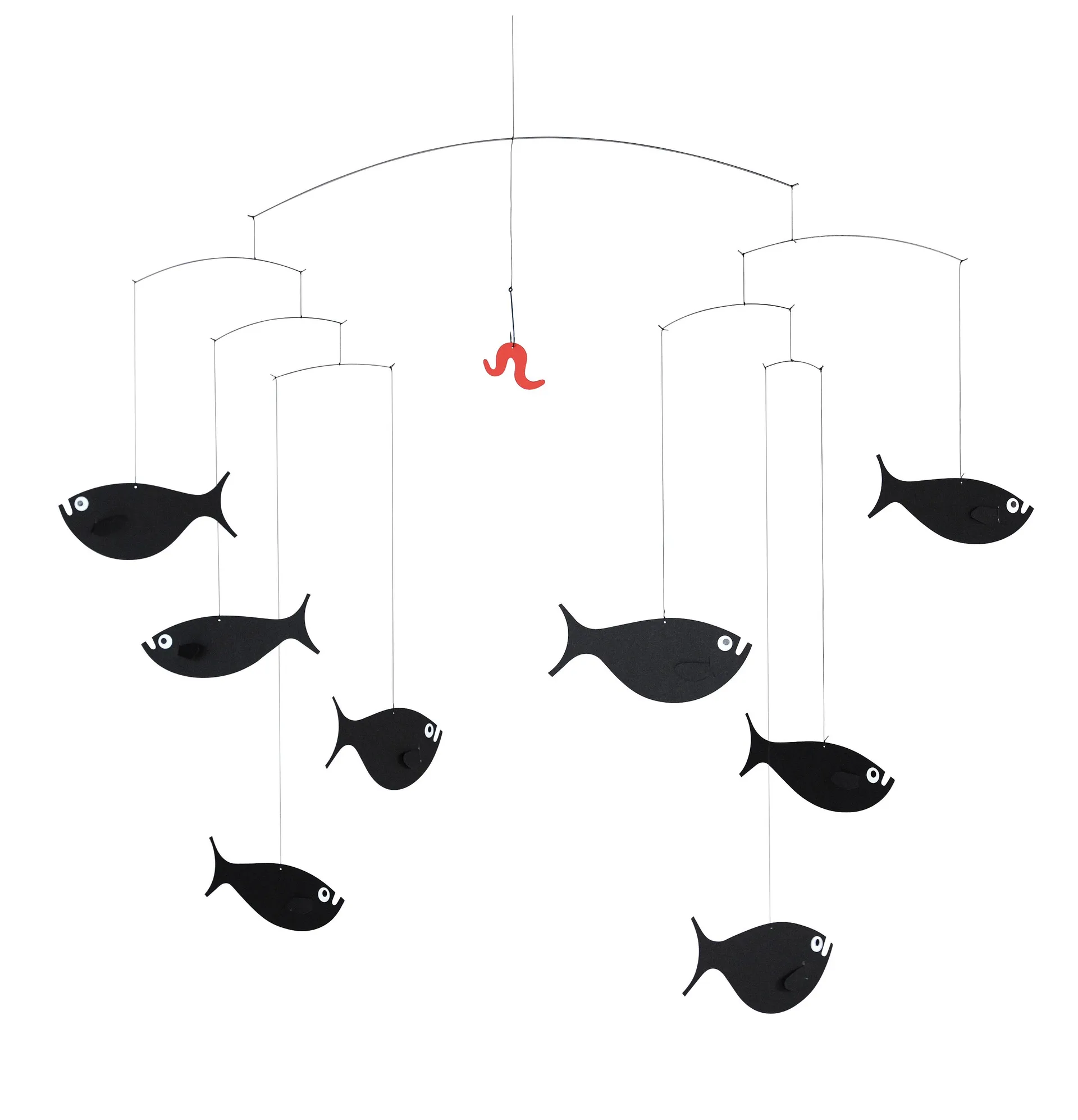 Shoal of fish モビール, black Flensted Mobiles | フレンステッドモビール