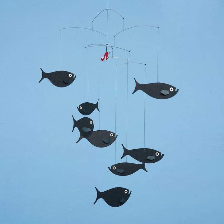 Shoal of fish モビール, black Flensted Mobiles | フレンステッドモビール