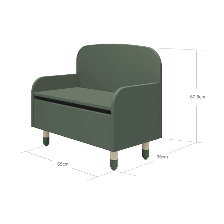 Dots 収納ベンチ, Green FLEXA