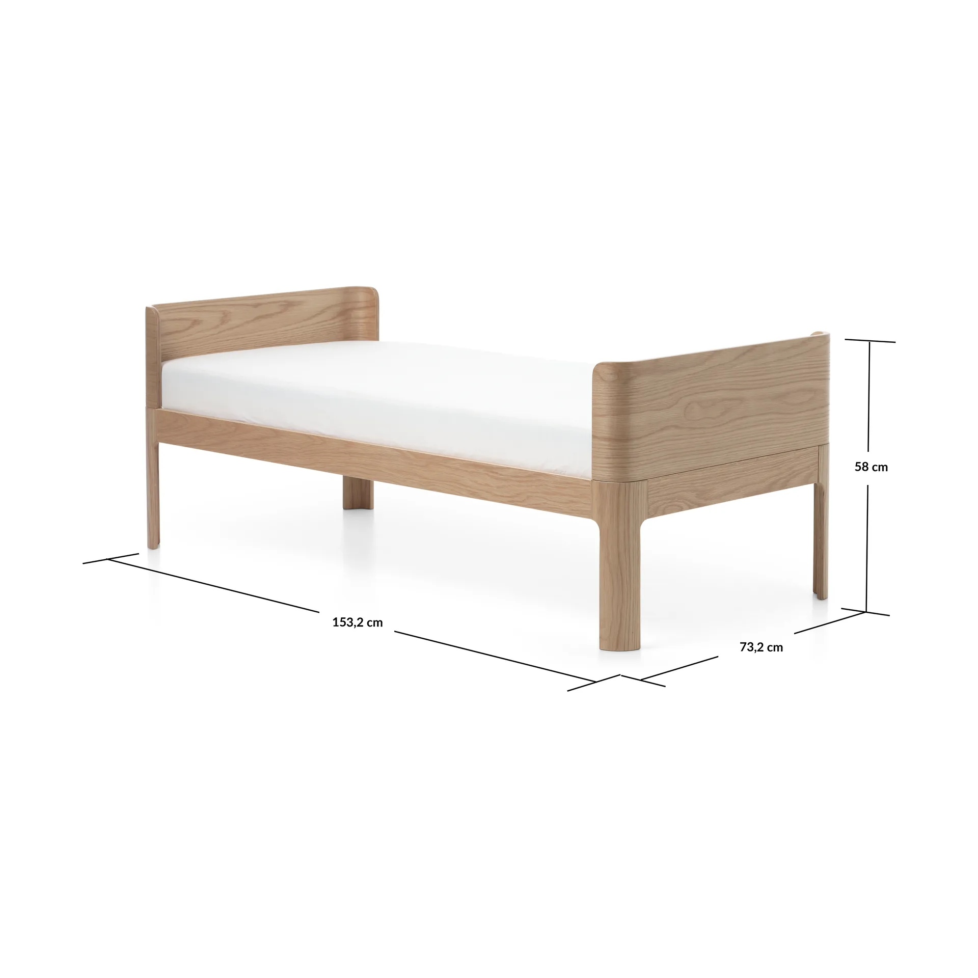Nova junior bed, Oak FLEXA