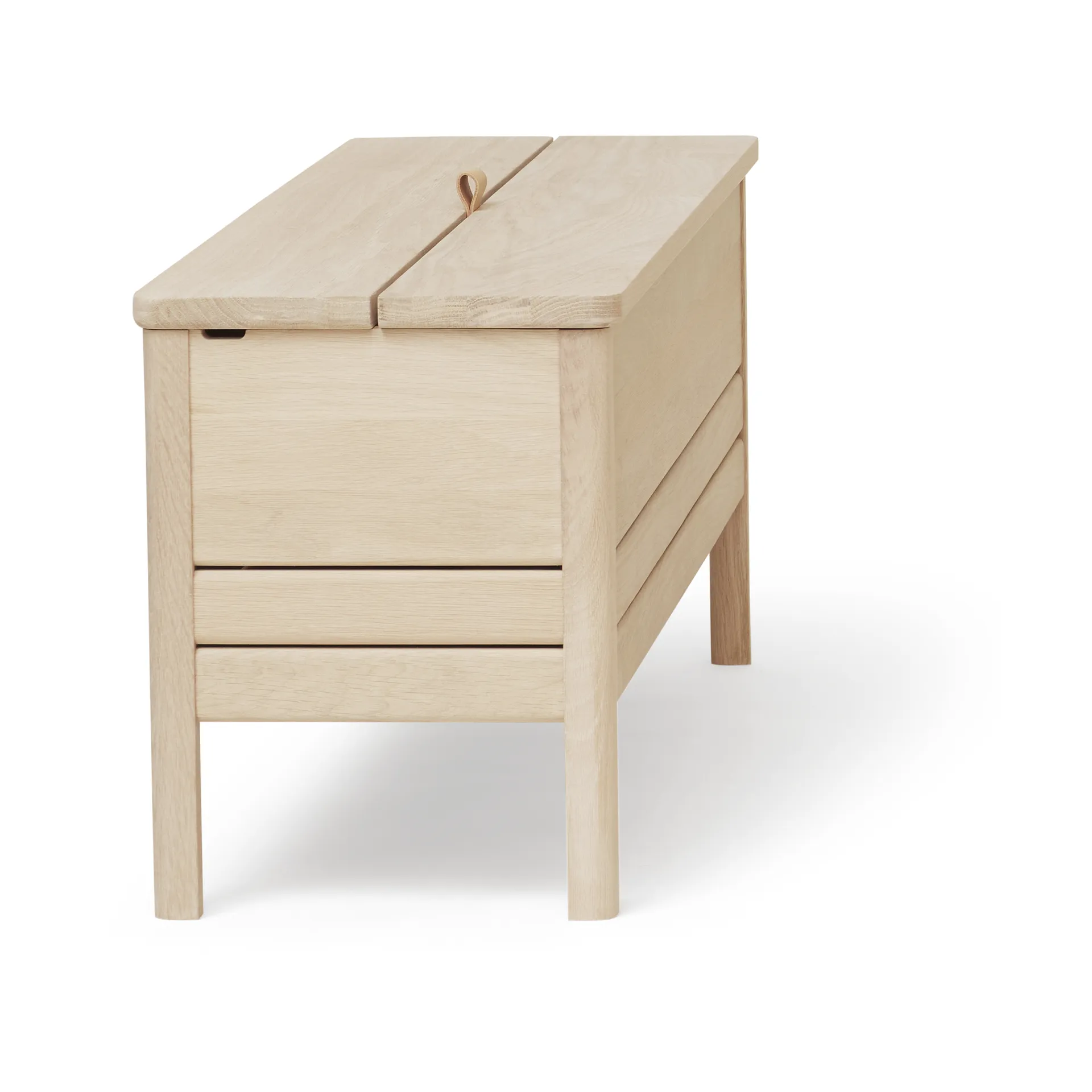 A Line 収納ベンチ 111 cm, White oak Form & Refine