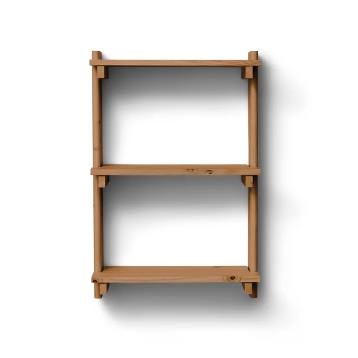 Beam シェルフ ウォールシェルフ - Deep brown pine, 60x90.5x25 cm - Form & Refine