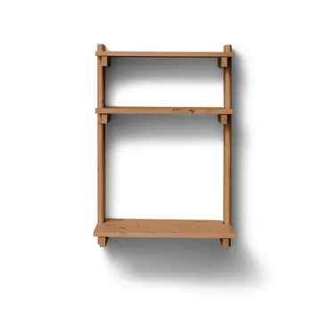 Beam Office シェルフ デスク付き - Deep brown pine, 60x90.5x40 cm - Form & Refine