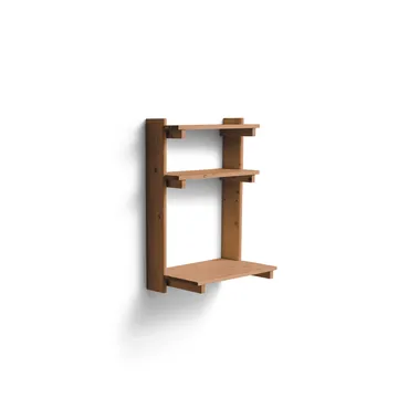 Beam Office シェルフ デスク付き - Deep brown pine, 60x90.5x40 cm - Form & Refine