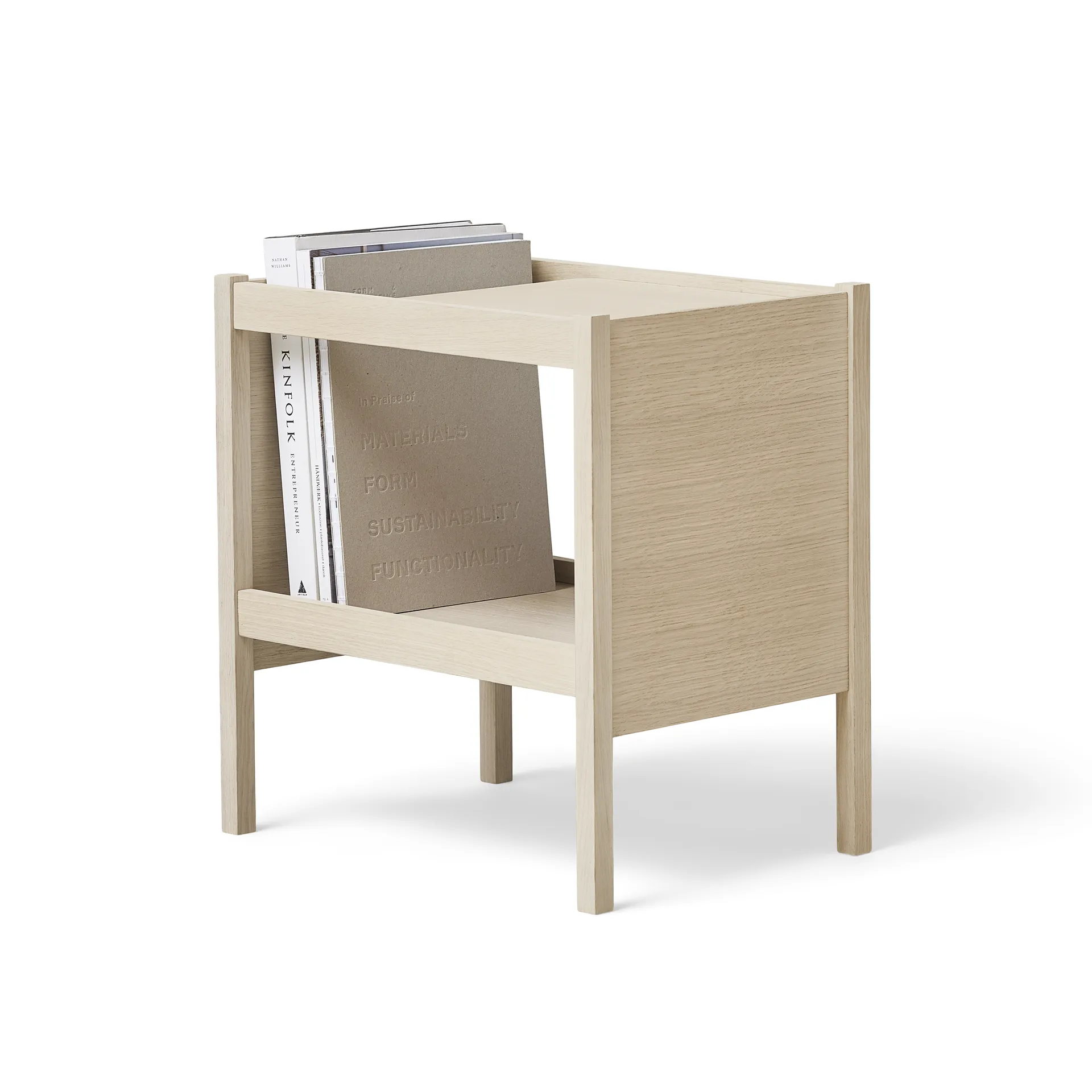 Journal サイドテーブル 29x43 cm, White oak Form & Refine