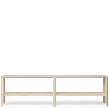 Leaf シェルフ 2段 57x200 cm - White oak - Form & Refine