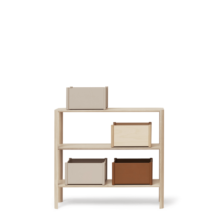 Leaf shelf シェルフ 3段 92x100 cm, White oak Form & Refine
