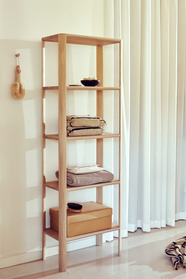 Leaf shelf シェルフ 5段 55x162 cm, White oak Form & Refine