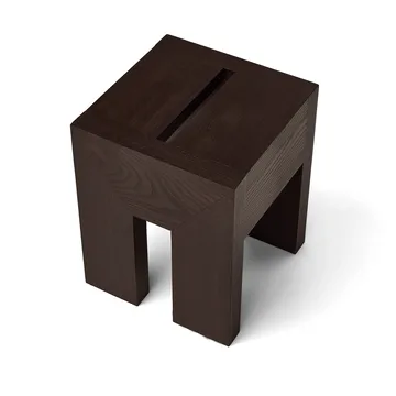 Monolith サイドテーブル - Dark brown ash, 29x29x36 cm - Form & Refine