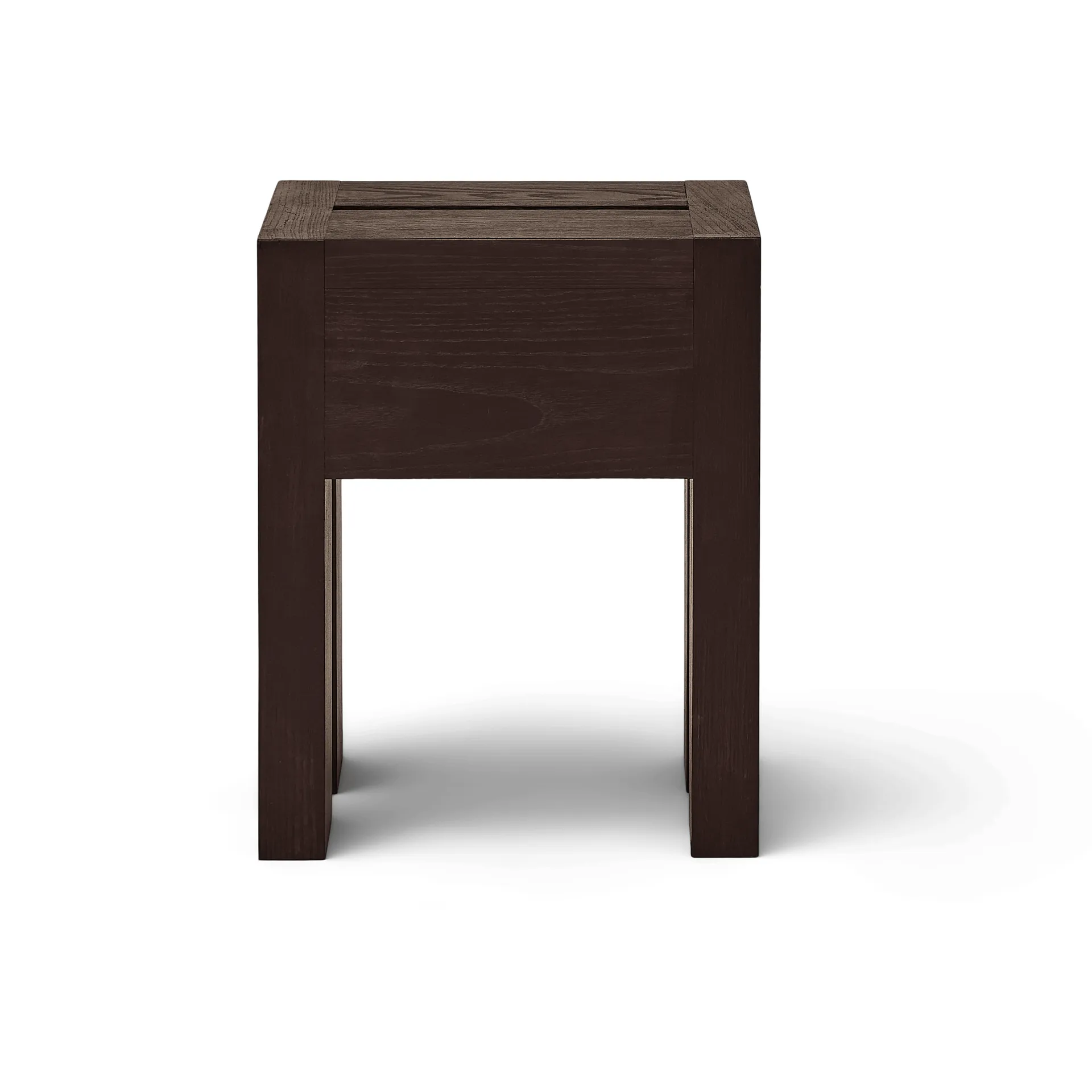 Monolith サイドテーブル, Dark brown ash, 29x29x36 cm Form & Refine