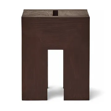 Monolith サイドテーブル - Dark brown ash, 29x29x36 cm - Form & Refine