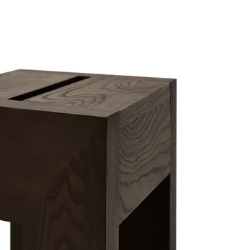 Monolith サイドテーブル - Dark brown ash, 29x29x36 cm - Form & Refine