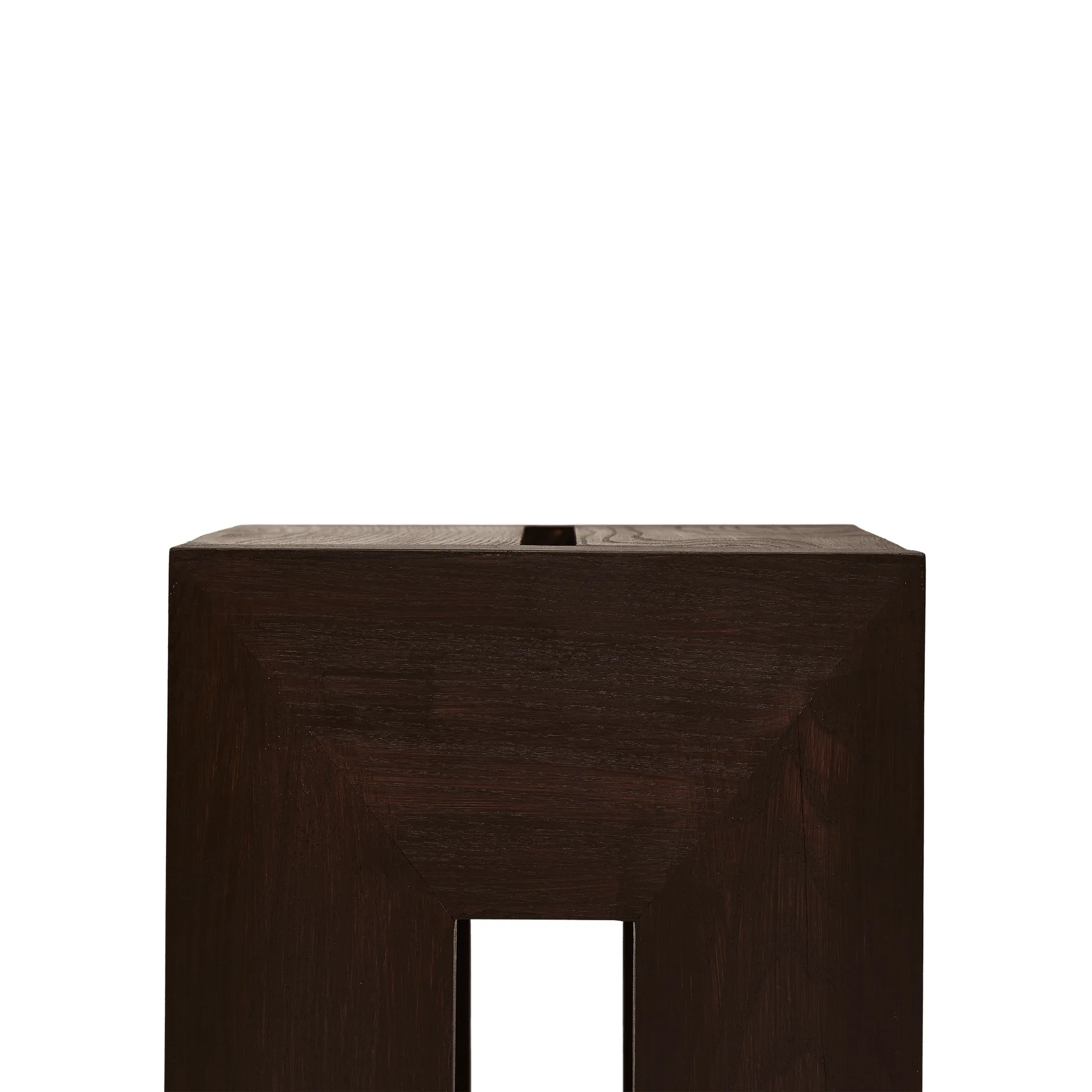 Monolith サイドテーブル, Dark brown ash, 29x29x36 cm Form & Refine