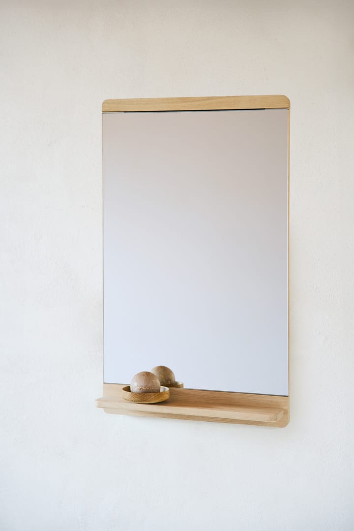 Rim ウォールミラー 40x68 cm, White oak Form & Refine